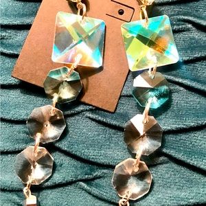 Aurora Borealis Crystal Stone Earrings